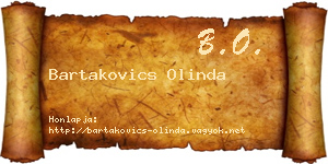 Bartakovics Olinda névjegykártya